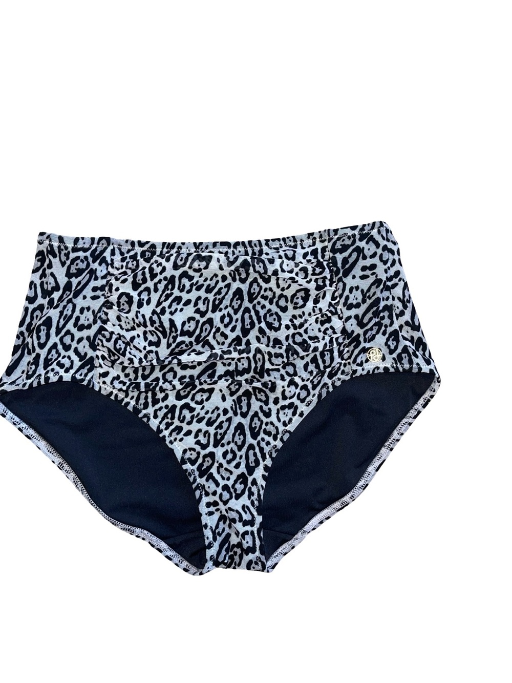 Shapewear Popilush Leopard Ruched High-Waist Tummy Control Bikini Bottom size L - Picture 3 of 5